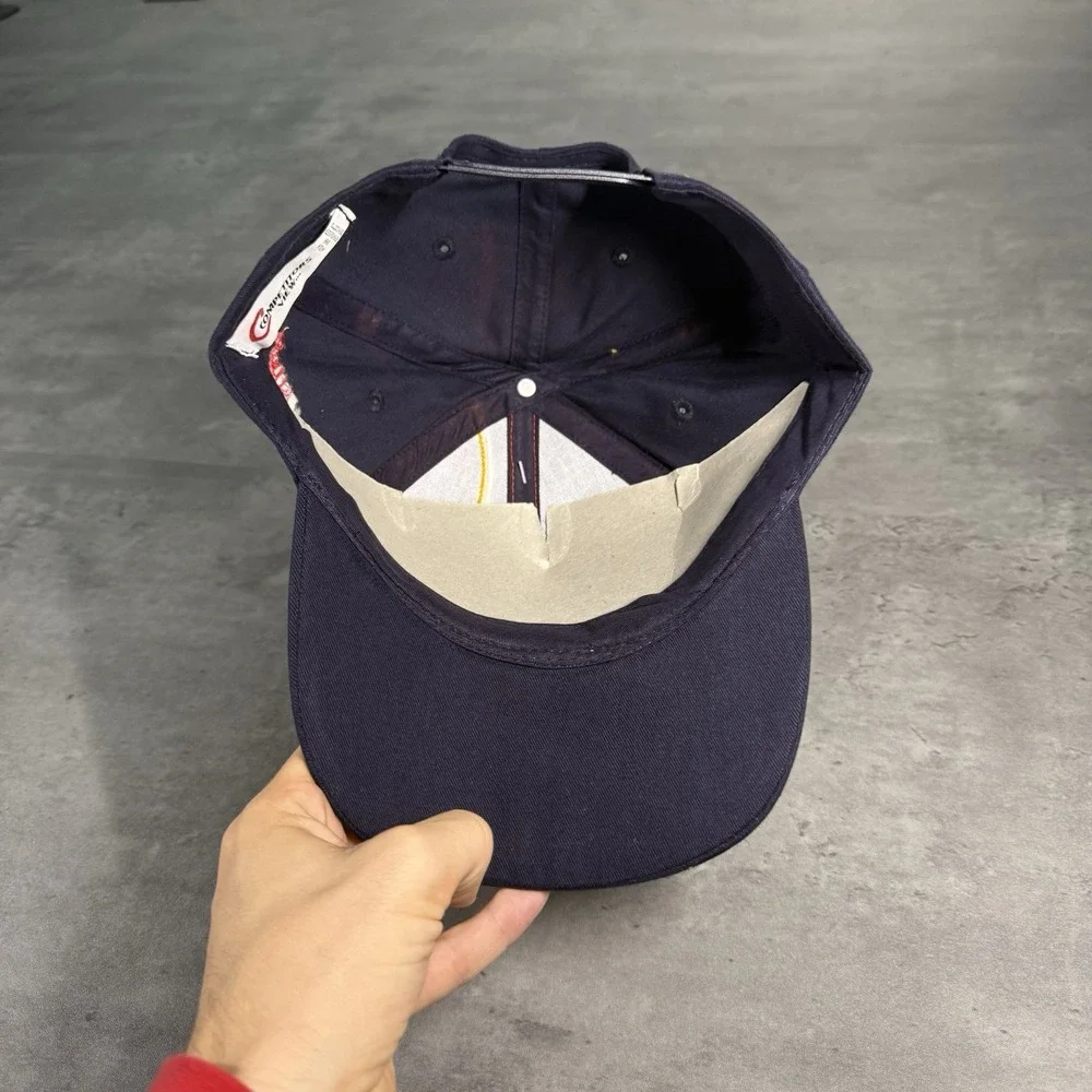 Vintage Miller Lite Hat Navy Red Gold NASCAR Rusty‎ Wallace Trucker Beer Promo